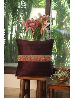 Revive Home - Indian Sari Silhouettes Cushion Cover Multi-Color (18X18 Inches)