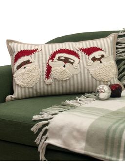 Revive Home - Santa Face Trio Cushion Cover Multi-Color (14x24 inches)