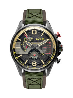 AVI-8 - Hawker Harrier II Chronograph Day-Date Tachymeter Analog Grey Dial Color Men Watch- AV-4056-03