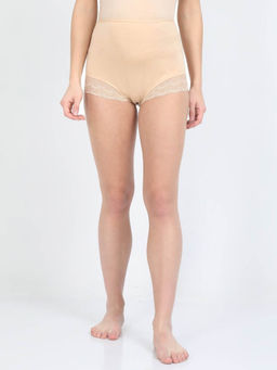 The Mom Store - Maternity Over belly High Waist Lace Panty-Beige