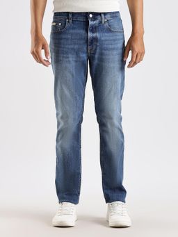 Calvin Klein - Mid Wash Slim Fit Mid Rise Blue Jeans