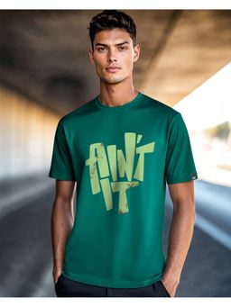 Bewakoof - Men's Green Ain't It Typography T-shirt