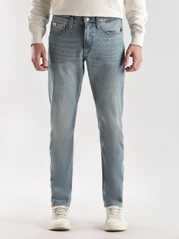 Calvin Klein - Light Wash Slim Fit Mid Rise Blue Jeans