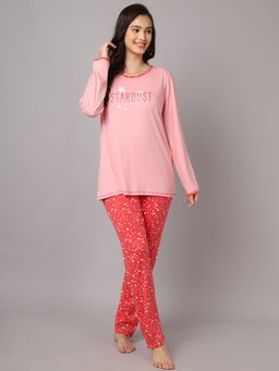 Kanvin - Women Pink & Red Night Suit