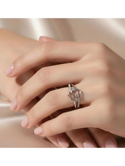 Anoree - Twin Heart Sparkle Adjustable Ring