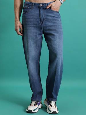 Buy HIGHLANDER Mens Blue Relax Fit Baggy Jeans (34)