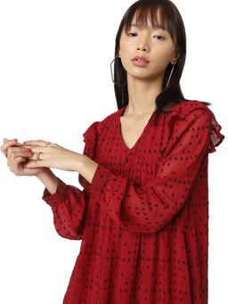 ONLY - Women Printed Red Dress