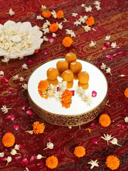 Revive Home - Matt Gold Mirror Glass Cake Stand