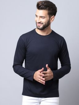 Cantabil - Men Navy Blue T-shirt