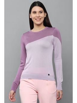 Allen Solly - Women Purple Patterned Casual Top