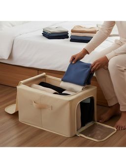 Epicasa - Beige Foldable Cloth Storage Organizer Bin