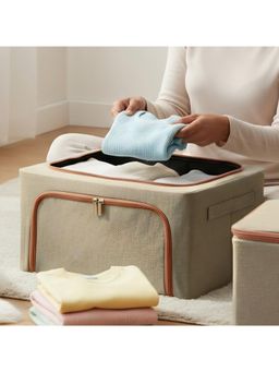 Epicasa - Beige Foldable Storage Organizer Bag (M)