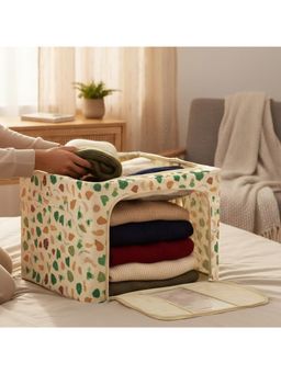 Epicasa - Beige Extra Large Foldable Cloth Storage Organizer Box (M)