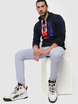 Campus Sutra - Men Graphic Print Hooded Sweatshirt