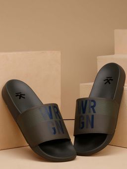 WROGN - Mens Olive Sliders