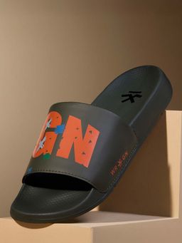 WROGN - Mens Terra Olive Sliders