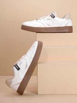 WROGN - Men Cream Bramble Stone Sneakers
