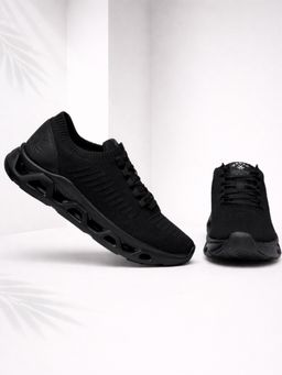 WROGN - Men Black Highball Airmesh Obscura Walking Shoes