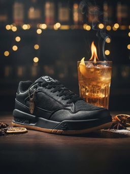 WROGN - Men Black Sidecar Flamecap Sneakers