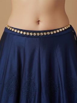 I Jewels - Gold Plated Kundan Stone Adjustable Kamarband for Women