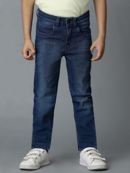 Tales & Stories - Boys Blue Slim Fit Mid-Rise Clean Look Denim Jeans