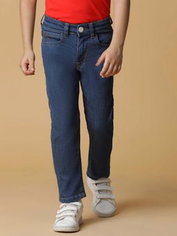 Tales & Stories - Boys Blue Slim Fit Mid-Rise Stretchable Jeans