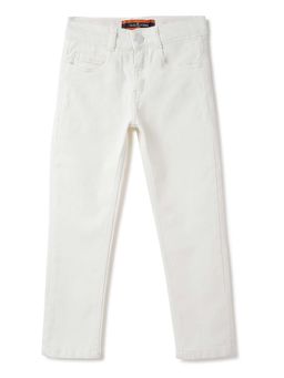 Tales & Stories - Boy White Slim Fit Mid-Rise Stretchable Jeans