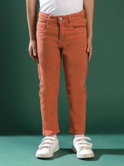Tales & Stories - Boys Rust Slim Fit Stretchable Jeans