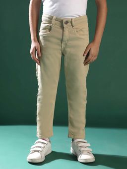 Tales & Stories - Boys Khaki Slim Fit Jeans