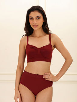 Underneat - Womens Wireless Shaping Bra With Non Padded Adjustable Straps