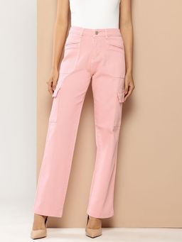 BROOWL - Pink Cargo Jeans