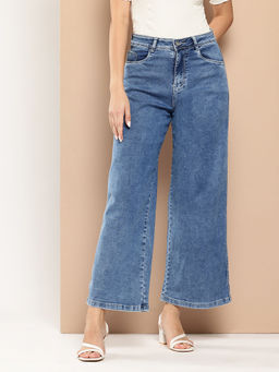 BROOWL - Blue Wide Leg Jeans