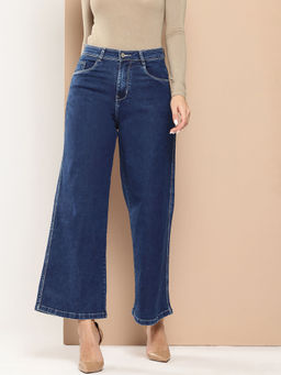 BROOWL - Dark Blue Wide Leg Jeans