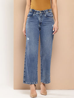 BROOWL - Blue Distress Jeans