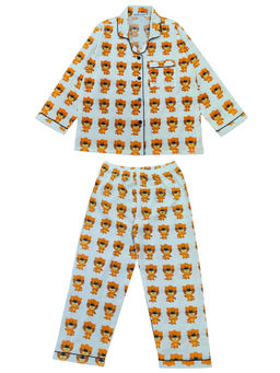 Shopbloom - Tiger Tails Print Long Sleeve Kids Shirt & Pyjama