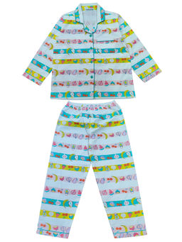 Shopbloom - Fruit Fiesta Print Long Sleeve Kids Shirt & Pyjama