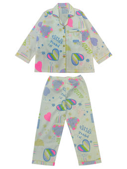 Shopbloom - Little Heart Print Long Sleeve Kids Shirt & Pyjama