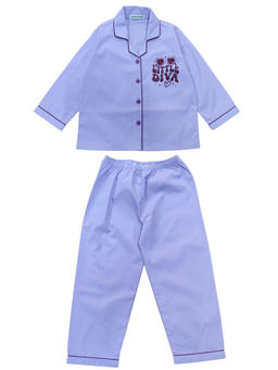 Shopbloom - Little Diva Glitter Print Long Sleeve Kids Shirt & Pyjama