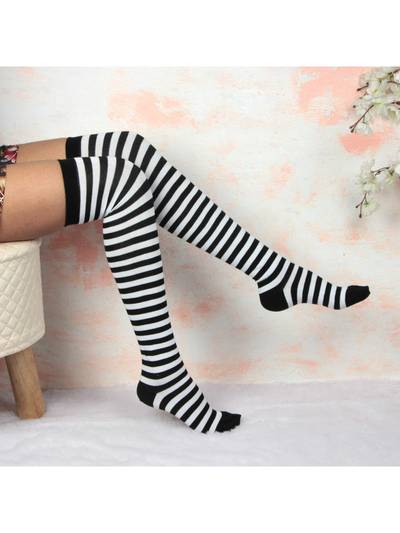 Womens Muticolor Designer Knee High Socks