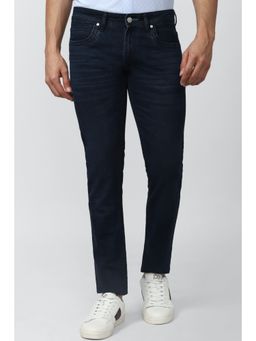 Peter England - Men Navy Dark Wash Low Skinny Fit Jeans