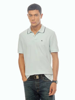 Calvin Klein - Men Blue Cotton Regular Fit Polo T-Shirt