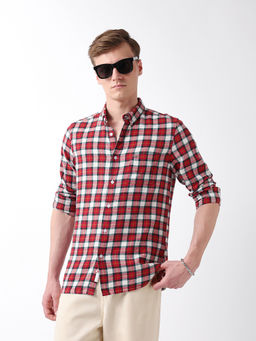 The Bear House - Men Multi-Colour Cotton Slim Fit Shirt