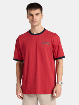 Jockey - UM81 Men Super Combed Cotton Rich Relaxed Fit T-Shirt-Shanghai Red Melange