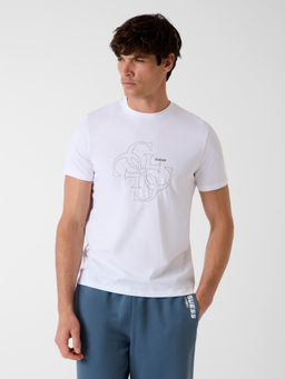 Guess - Men White Pure Cotton Oversized Fit T-Shirt