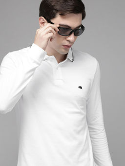 The Bear House - Mens White Overdyed Polo