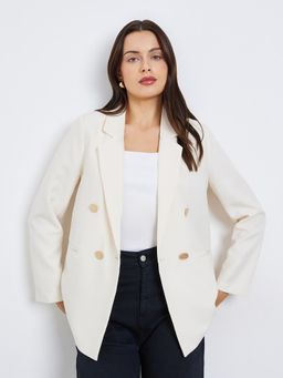 Styli - Women Double Breasted Longline Regular Fit Blazer