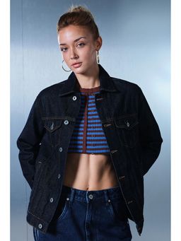 Bonkers Corner - Navy Blue Buckenham Raw Indigo Denim Jacket