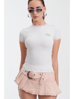 Bonkers Corner - Women White Pickleball Club Ringer Top