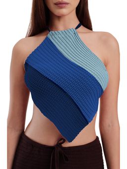 Bonkers Corner - Women Multicolor Ripple Knitwear Crop Top