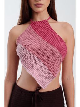 Bonkers Corner - Women Candy Sunset Knitwear Crop Top